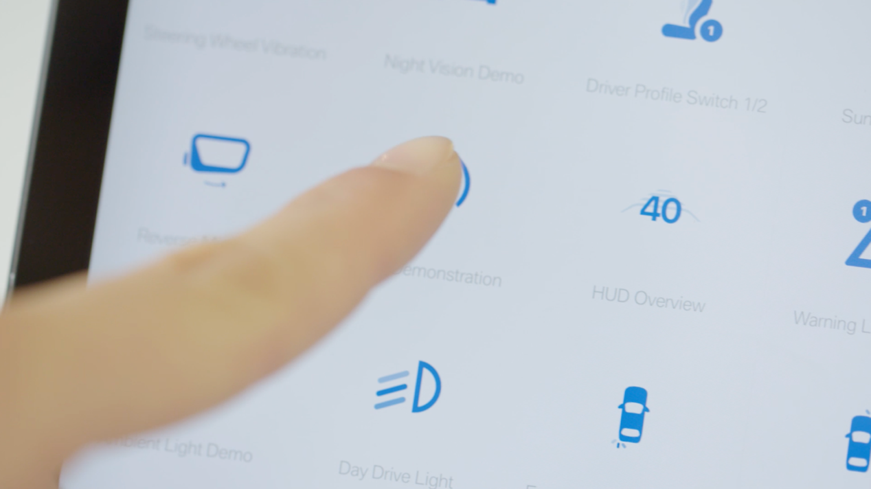 photo of pressing a button on the GMT app